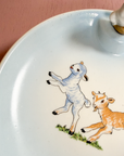 Porcelain porridge bowl | Girl and goat