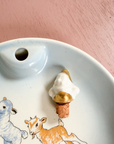 Porcelain porridge bowl | Girl and goat