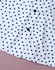 Polka dot button-up shirt with collar and bow tie | 6-7 years