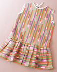 שמלת פסים צבעונית מהסבנטיז | 3-4 שנים