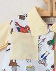 Upcycled shirt with Babar the King | 2-3 years