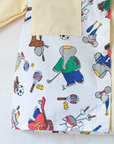 Upcycled shirt with Babar the King | 2-3 years