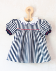 Dress with stripes and fish on the collar | 12-18 months