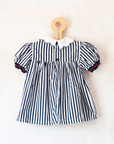 Dress with stripes and fish on the collar | 12-18 months