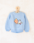 Light blue sweater with Tintin and Milo | 5-6 years