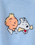 Light blue sweater with Tintin and Milo | 5-6 years