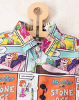 Button-down shirt with Flintstones comic prints | By Moschino | 6-7 years