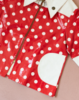 Red polka dot raincoat | 18-24 months
