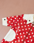 Red polka dot raincoat | 18-24 months