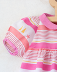Pink dress with stripes and stars | 18-24 months