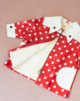 Red polka dot raincoat | 18-24 months