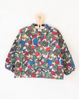 Long button-up shirt with fruits, squirrels, acorns and mushrooms | French deadstock | 4-5 years