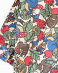 Long button-up shirt with fruits, squirrels, acorns and mushrooms | French deadstock | 4-5 years