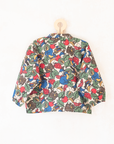 Long button-up shirt with fruits, squirrels, acorns and mushrooms | French deadstock | 4-5 years