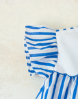 Striped dress with embroidered whale | 12-18 months