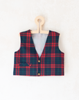 Red plaid vest | 5-6 years