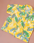 Button-down shirt with sailboats and seagulls | French deadstock | 4-5 years