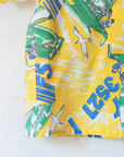 Button-down shirt with sailboats and seagulls | French deadstock | 4-5 years