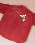 Terracotta corduroy shirt with Tintin embroidery | 5-6 years