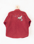 Terracotta corduroy shirt with Tintin embroidery | 5-6 years