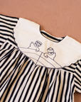 Striped and bear print romper | 3-6 months