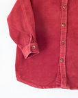 Terracotta corduroy shirt with Tintin embroidery | 5-6 years