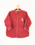 Terracotta corduroy shirt with Tintin embroidery | 5-6 years