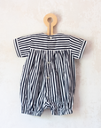 Striped and bear print romper | 3-6 months