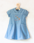 King Bebar Embroidered Denim Dress | 4-5 Years
