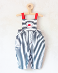 Striped overalls with red pom-pom from Yves Saint Laurent | 12-18 months
