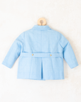 Tailored light blue jacket with gold buttons | French dead stock | 2-3 years