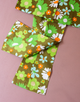 Green floral suit from the 70s | Deadstock | 10-12 years