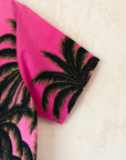 Hawaiian shirt with palm trees and sailboats | Ages 8-10