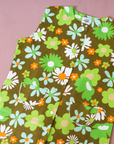 Green floral suit from the 70s | Deadstock | 10-12 years