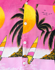 Hawaiian shirt with palm trees and sailboats | Ages 8-10