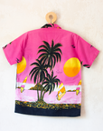 Hawaiian shirt with palm trees and sailboats | Ages 8-10