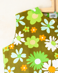 Green floral suit from the 70s | Deadstock | 10-12 years