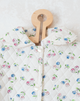Quilted jacket with 70s flowers | 3-4 years