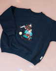 Blue sweatshirt with colorful Tintin embroidery | 3-4 years