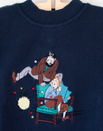 Blue sweatshirt with colorful Tintin embroidery | 3-4 years