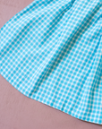 Light blue Spanish dress with checks and flowers | 4-5 years