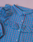 Checkered shirt in shades of purple and turquoise | 5-6 years