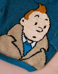 Blue sweater with Tintin | 4-5 years