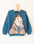 Blue sweater with Tintin | 4-5 years