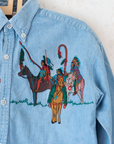 חולצת ג׳ינס עם רקמת אינדיאנים וקקטוס | 4-5 שנים