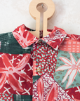 Red and green button-down shirt | 2-3 years