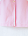 Pink tunic from the 50s with embroidered rabbits | 5-6 years