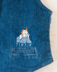 Denim vest with Tintin embroidery | 14-15 years