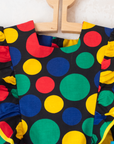 Colorful polka dot jumpsuit | French dead stock | 7-8 years