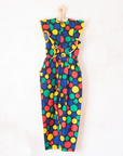 Colorful polka dot jumpsuit | French dead stock | 7-8 years